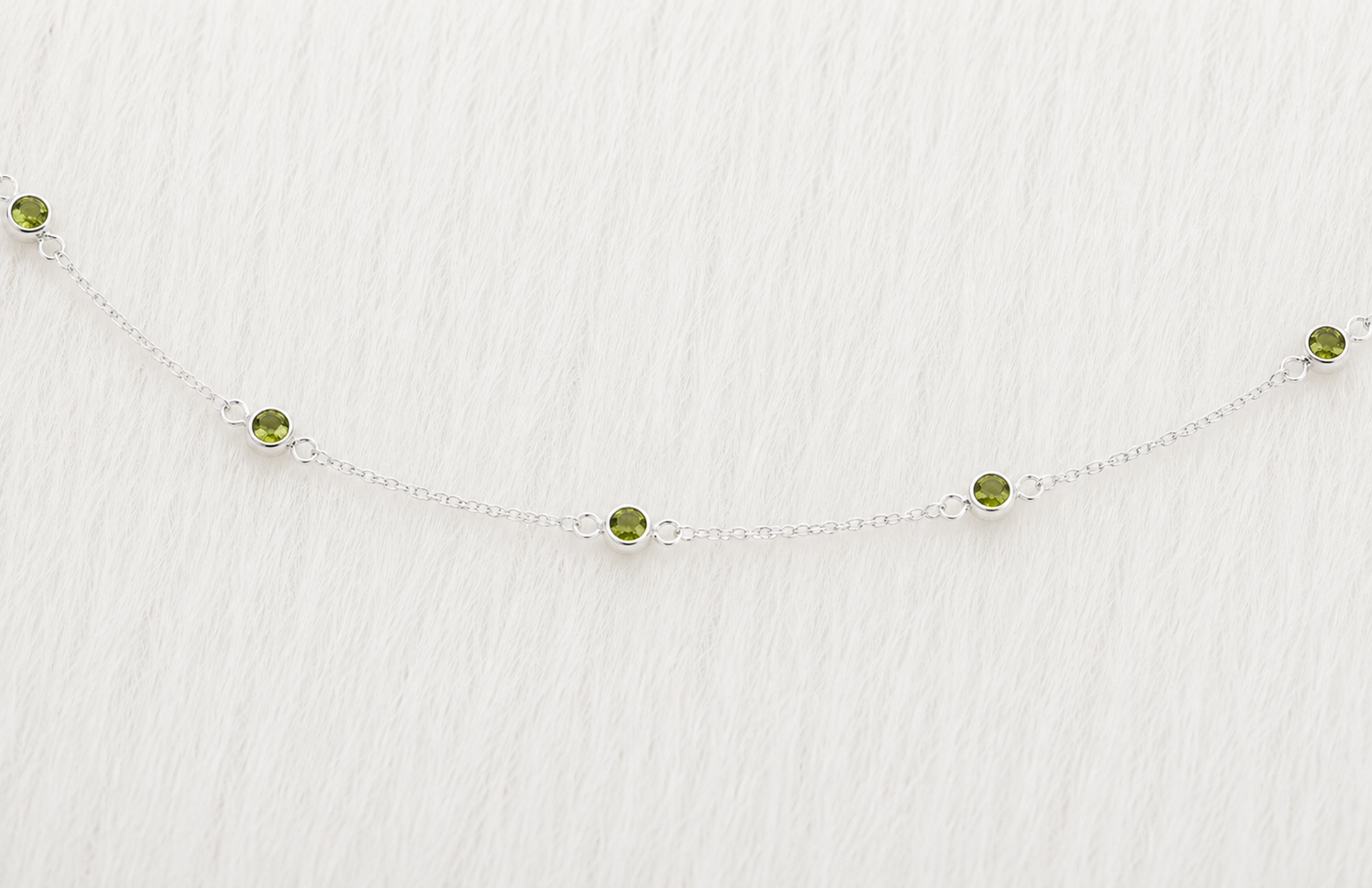 August Birthstone Bracelet — Peridot