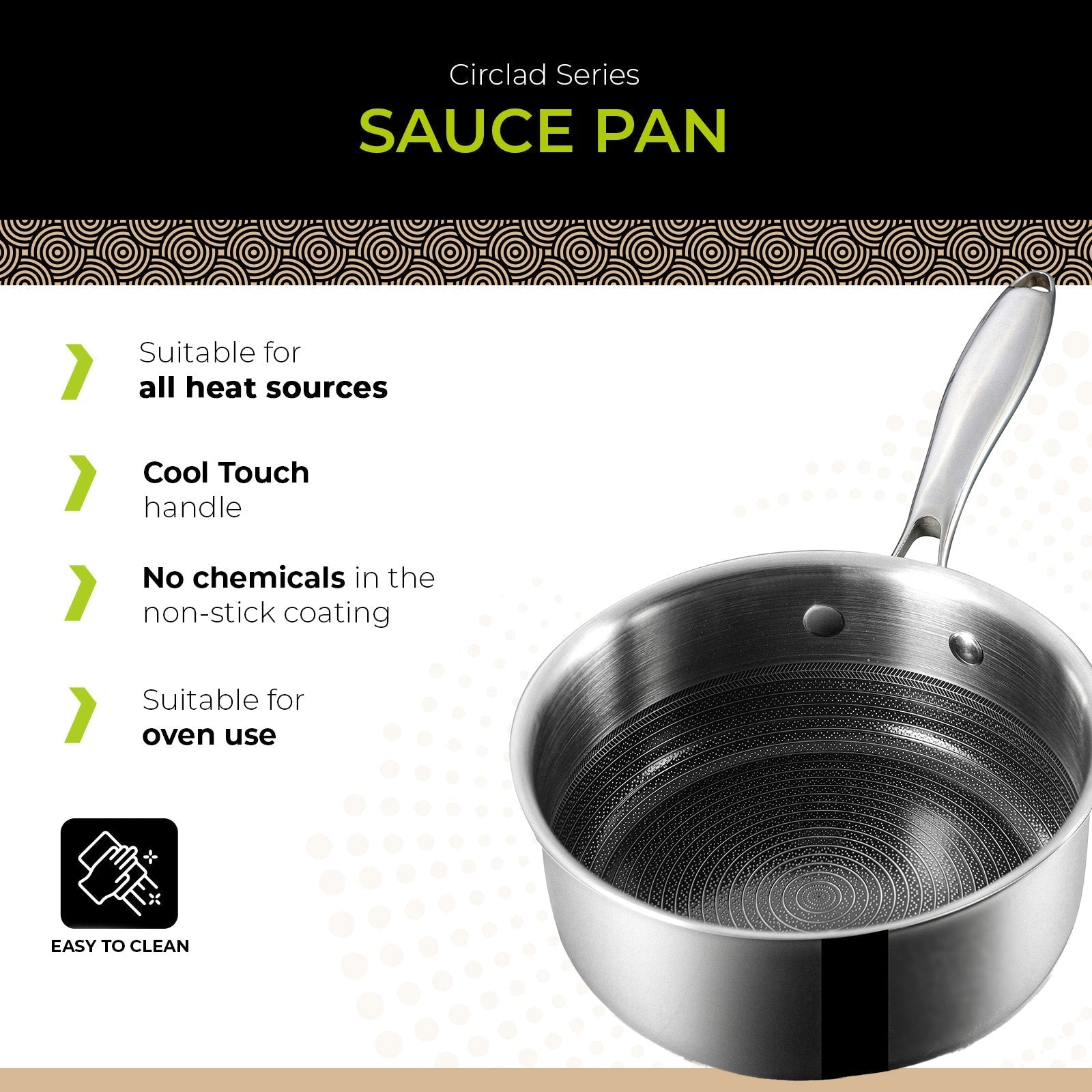 BE | LIVING CIRCLAD Series Sauce Pans with Lid