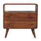 Solid Wood Curved Nordic Charm Console