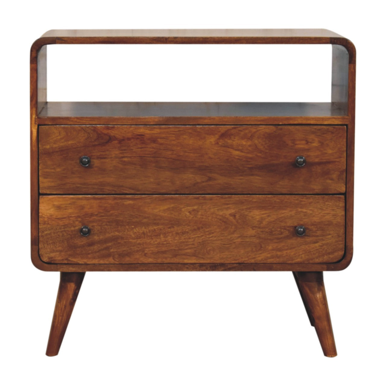 Solid Wood Curved Nordic Charm Console