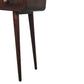 Solid Wood California Walnut Curved Hallway Table