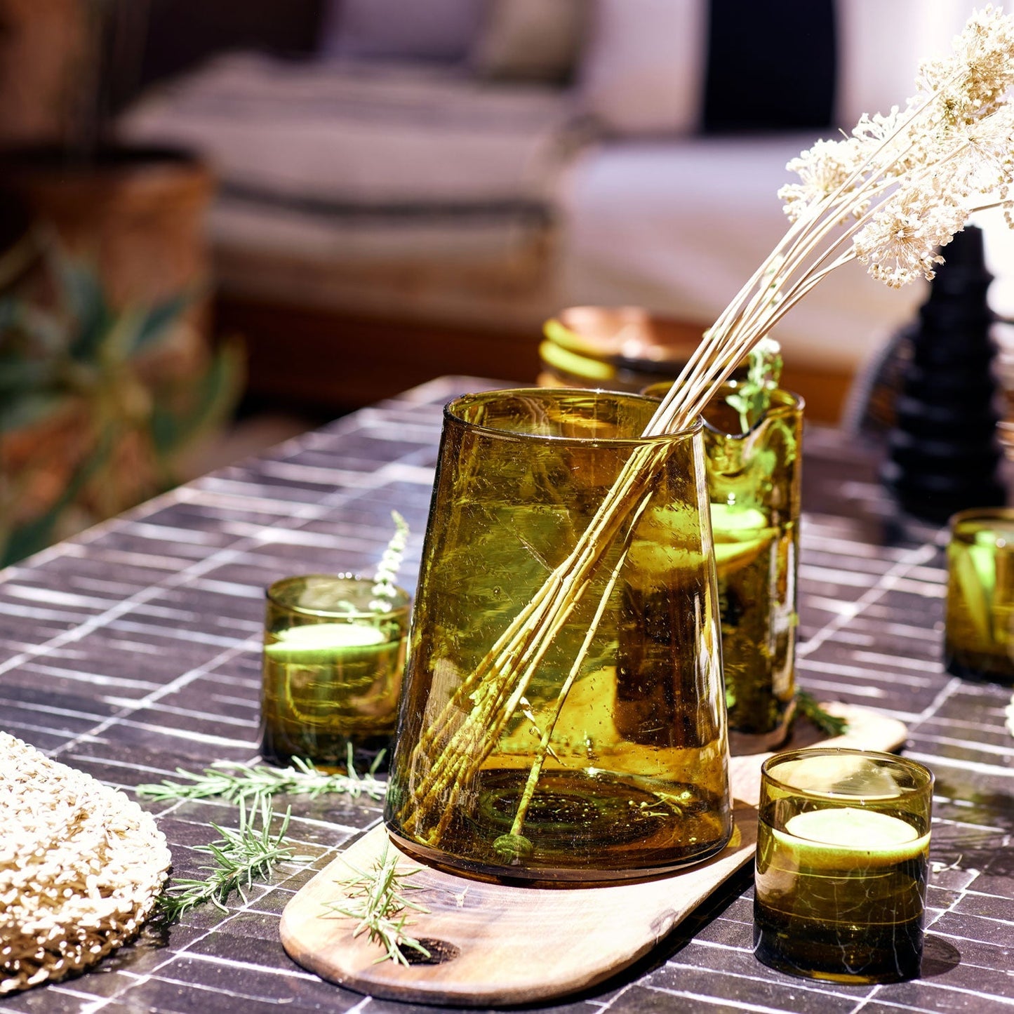 Moroccan Handcrafted Glass Vase