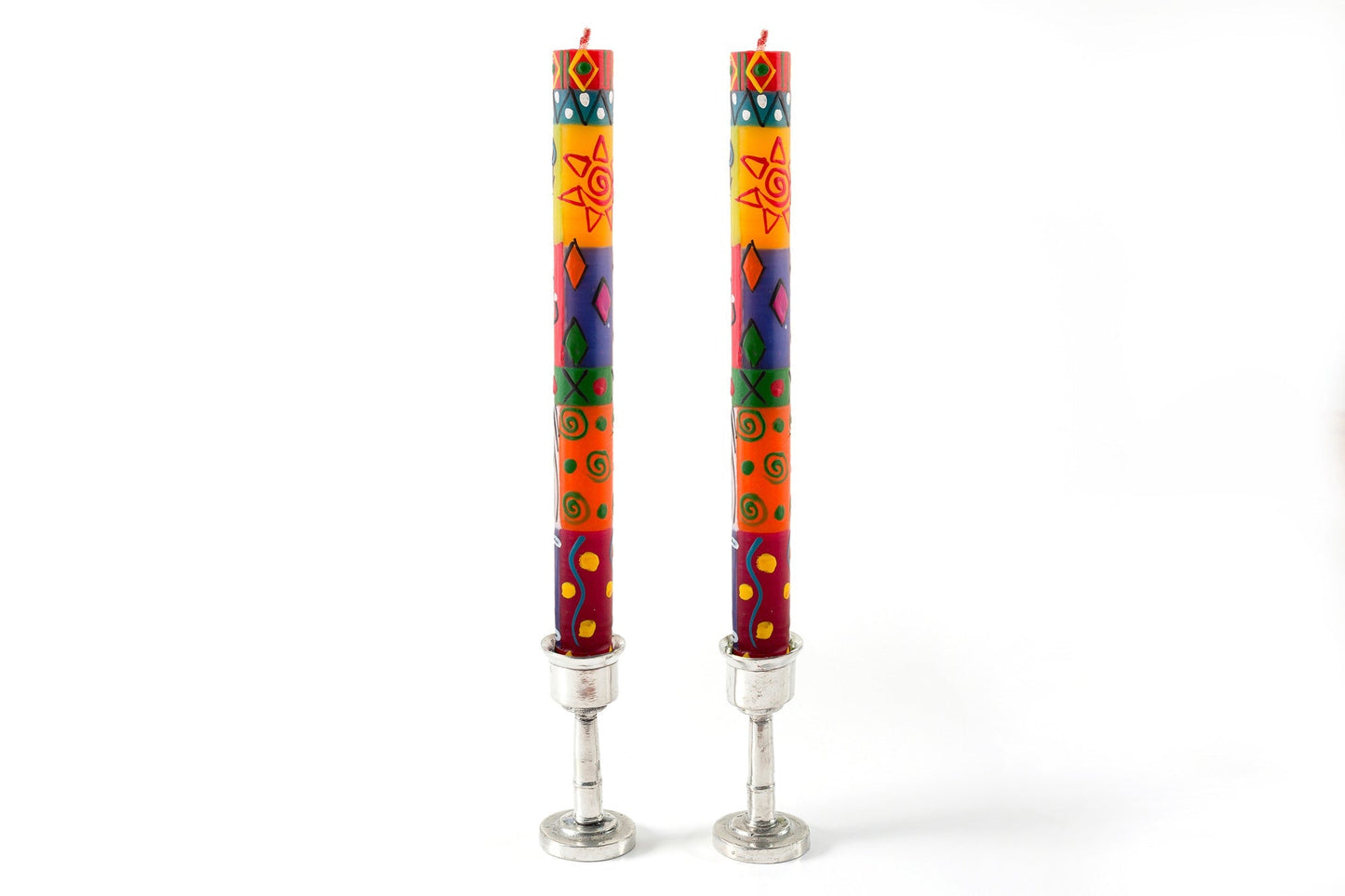 Multi Color Ethnic Painted Candles