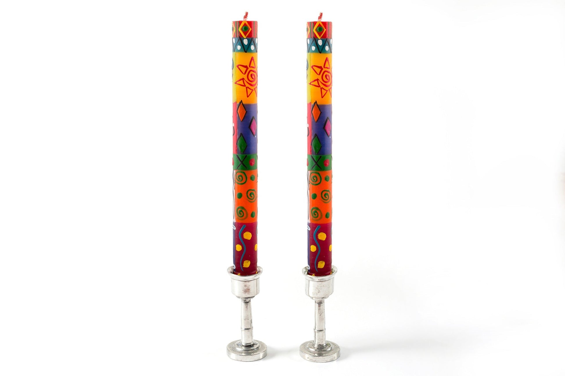 Multi Color Ethnic Painted Candles