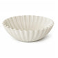 White Ribbed Bowl | Aluminum | Modern Sculptural Accent