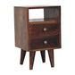 Solid Wood Mini Classic California Walnut Bedside Table