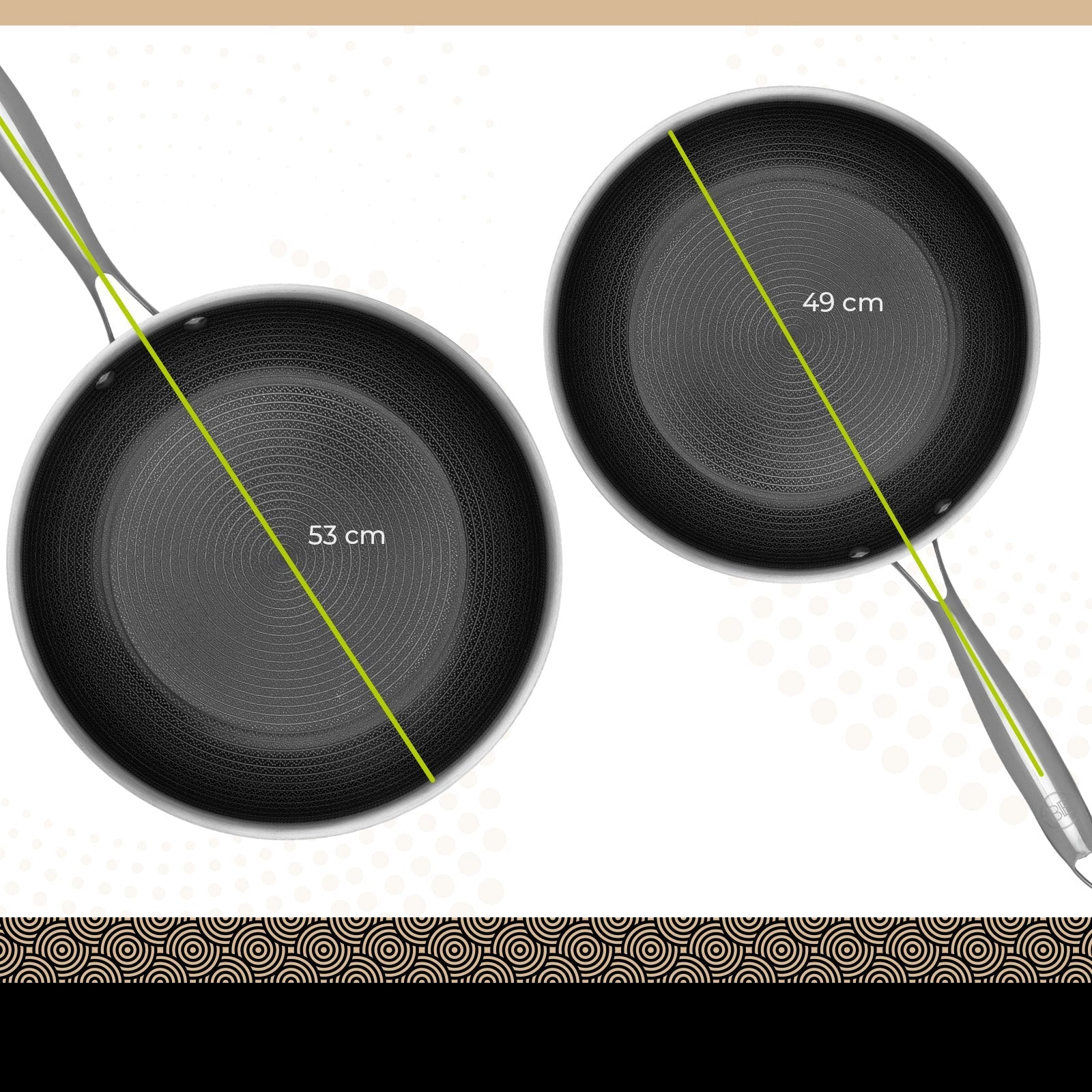 BE | LIVING CIRCLAD Series - 2 pcs Frying Pan Set  26 cm + 30 cm