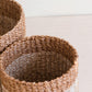 S/2 Natural + Brown Tabletop Bins