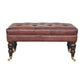 Buffalo Brown Leather Ottoman