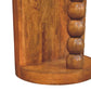 Solid Wood Marble-Top Spindle Side Table