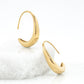 Crescent Moon Thread Drop Earrings in Gold