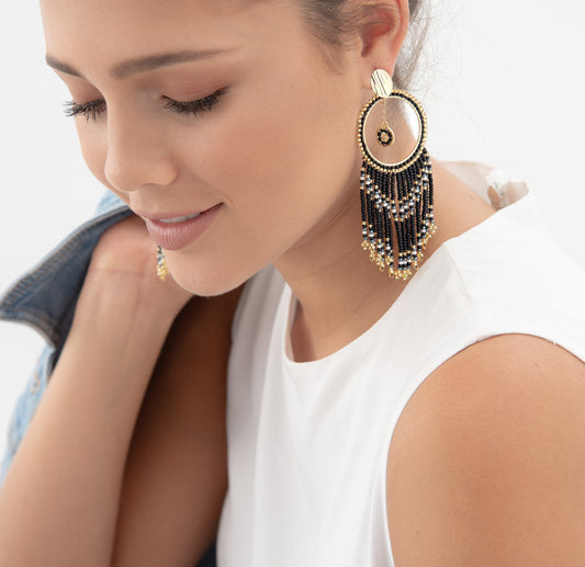Perla Earring Black