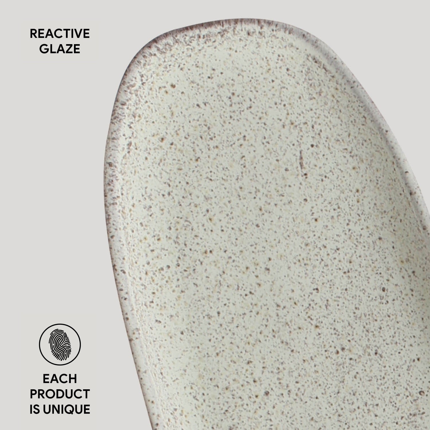 Shallow Organic Oval Platter Large Set of 4