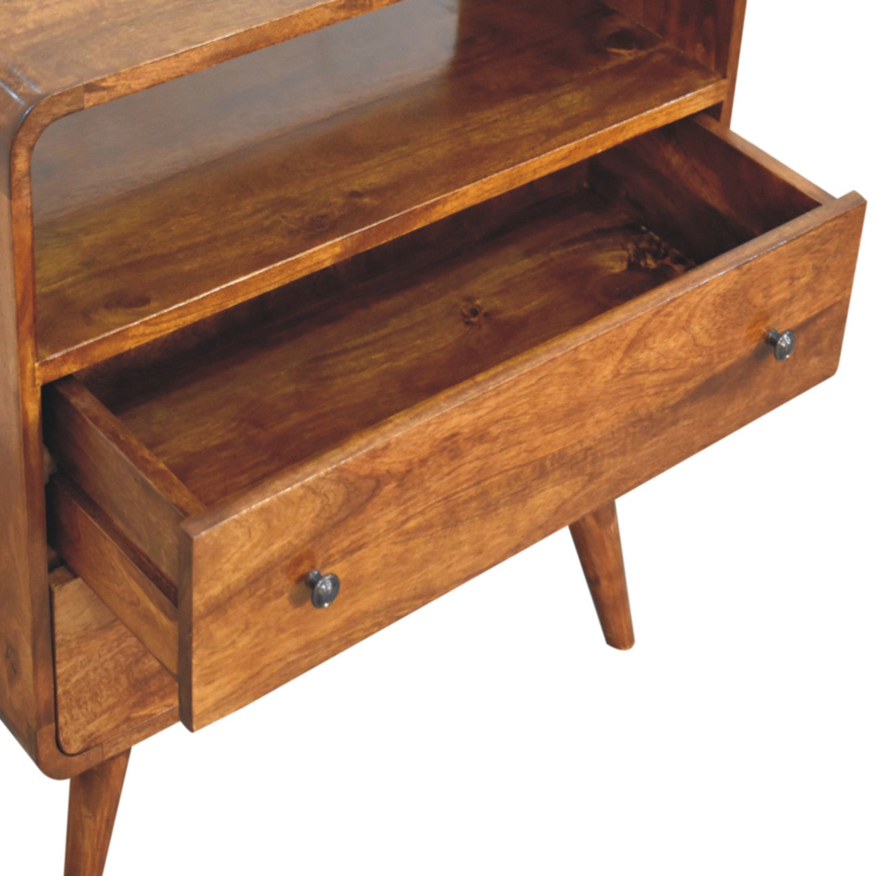 Solid Wood Curved Nordic Charm Console