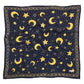 Full Hand Drawn Batik Tulis Bandana Authentic, 100% Soft Cotton, Celestial Blue, Moon and star