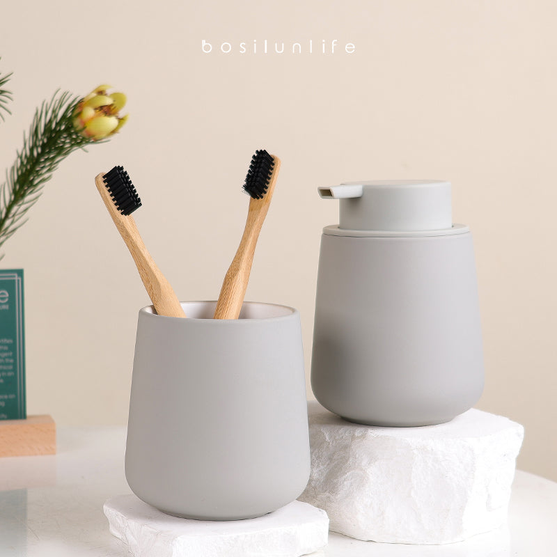 Rubber Paint Foaming Soap Dispenser Large Sustainable Ceramic