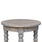 Solid Wood Ellsworth Round Side Table in Acid Wash
