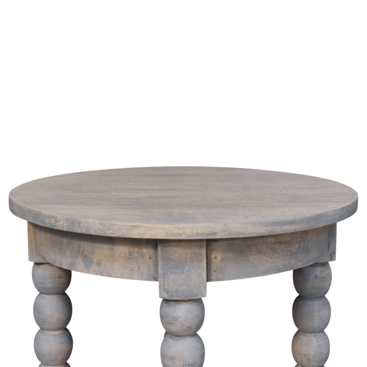 Solid Wood Ellsworth Round Side Table in Acid Wash
