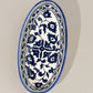 Ceramic Hand Painted Decorative Oval Plate | Floral Bleu Collection