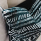 Desert Stripe Cactus Silk Pillow | Black