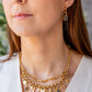 Labradorite Charm Hoop Earrings