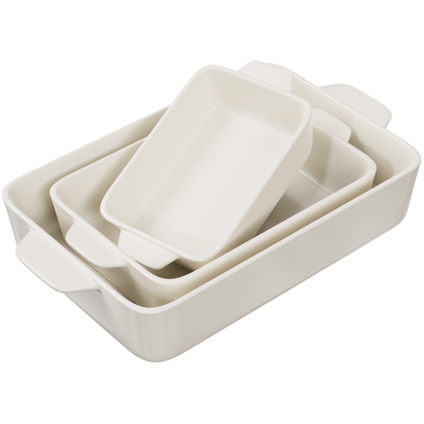 Baking dishes, Set of 3, Cherry Red