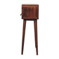 Solid Wood Mini Curved Honey Caramel Console Table