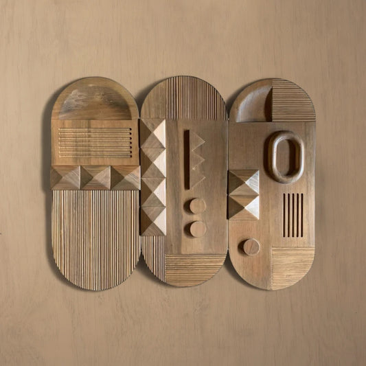 Planos Wooden Wall Art - set of 3