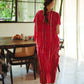 Madella Hand Dyed Kaftan Dress in Tomato