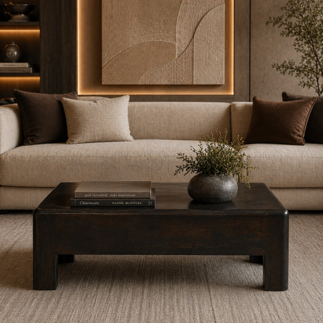 Velvet Mocha Block Coffee Table
