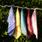 Large 39" Hand Dyed Batik Bandana - Soft Lightweight Cotton, Blue Stone