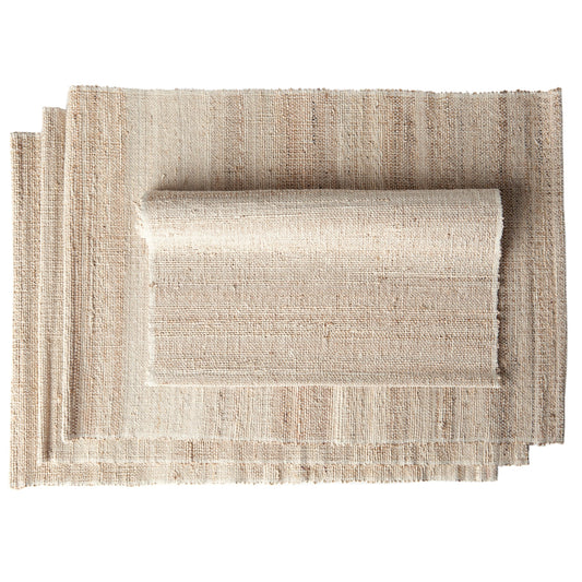 Biscotti Placemats. Set of 4. Banana Stem Fiber - Handwoven - Fair Trade - Artisan Made