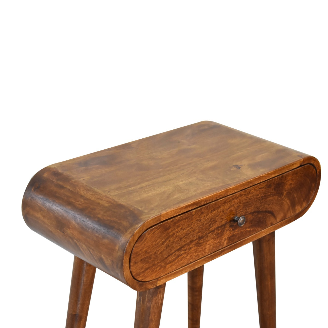 Solid Wood Mini Round Chestnut Console