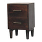 Solid Wood Spindle Mocha Bedside Table