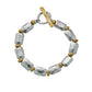 Mixed Metal Rectangle Bead Bracelet