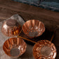Vintage Inspired Copper Fluted Bowls with Crown Engraving – Set of 2