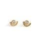 14K yellow gold sunshine diamond studs