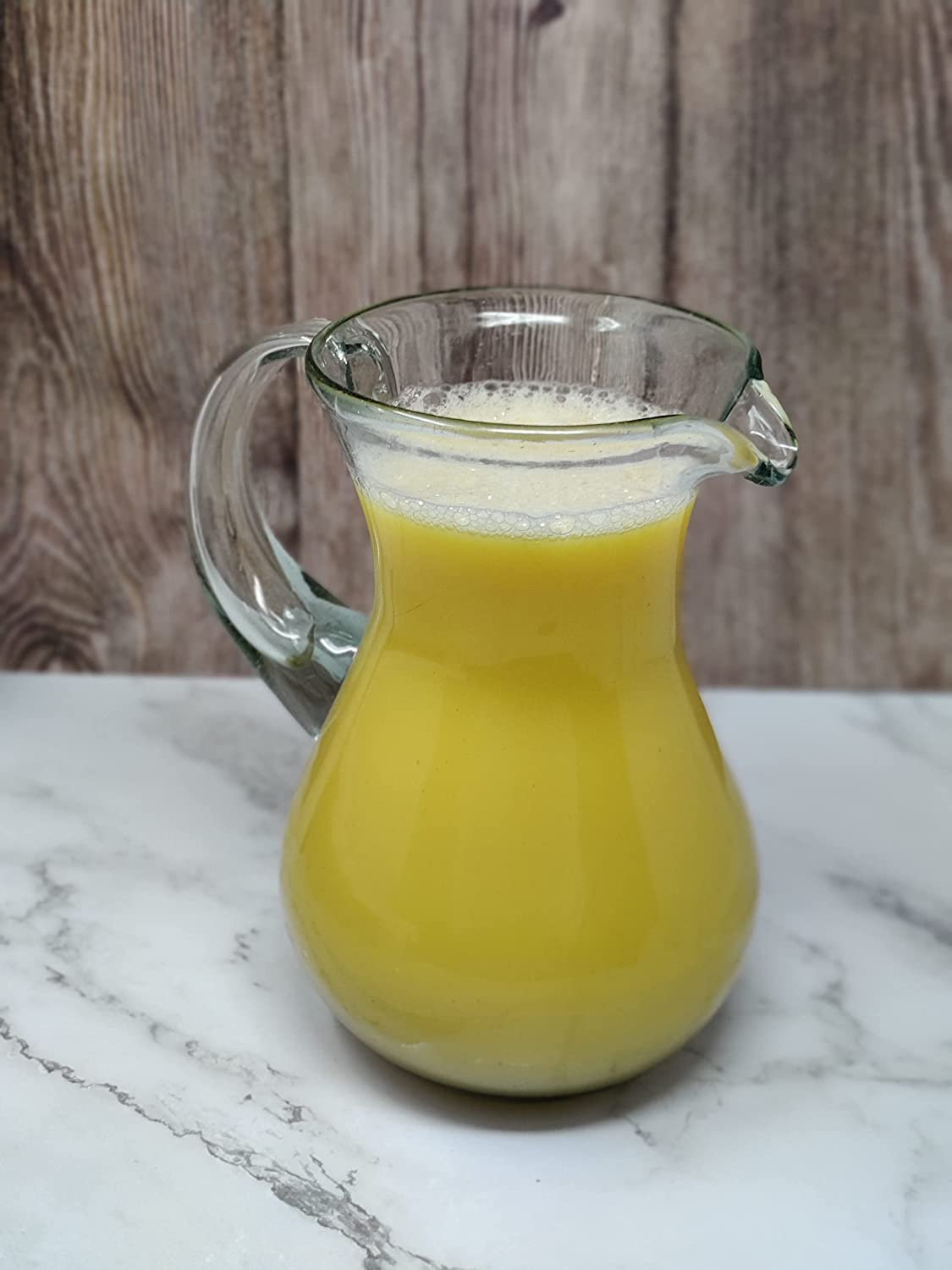 Mexican Hand Blown Glass Pitcher