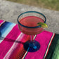 Aqua Rim Margarita Glasses - Set of 4