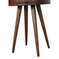 Solid Wood Nordic Chestnut Circular Nightstand