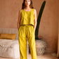 Becca Linen Pants in Lemongrass
