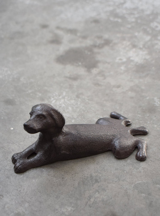 CAST IRON DOG DOOR STOP