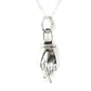 Sterling silver cross my fingers necklace