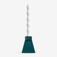ZAI Teal Geometric Pillar Candle