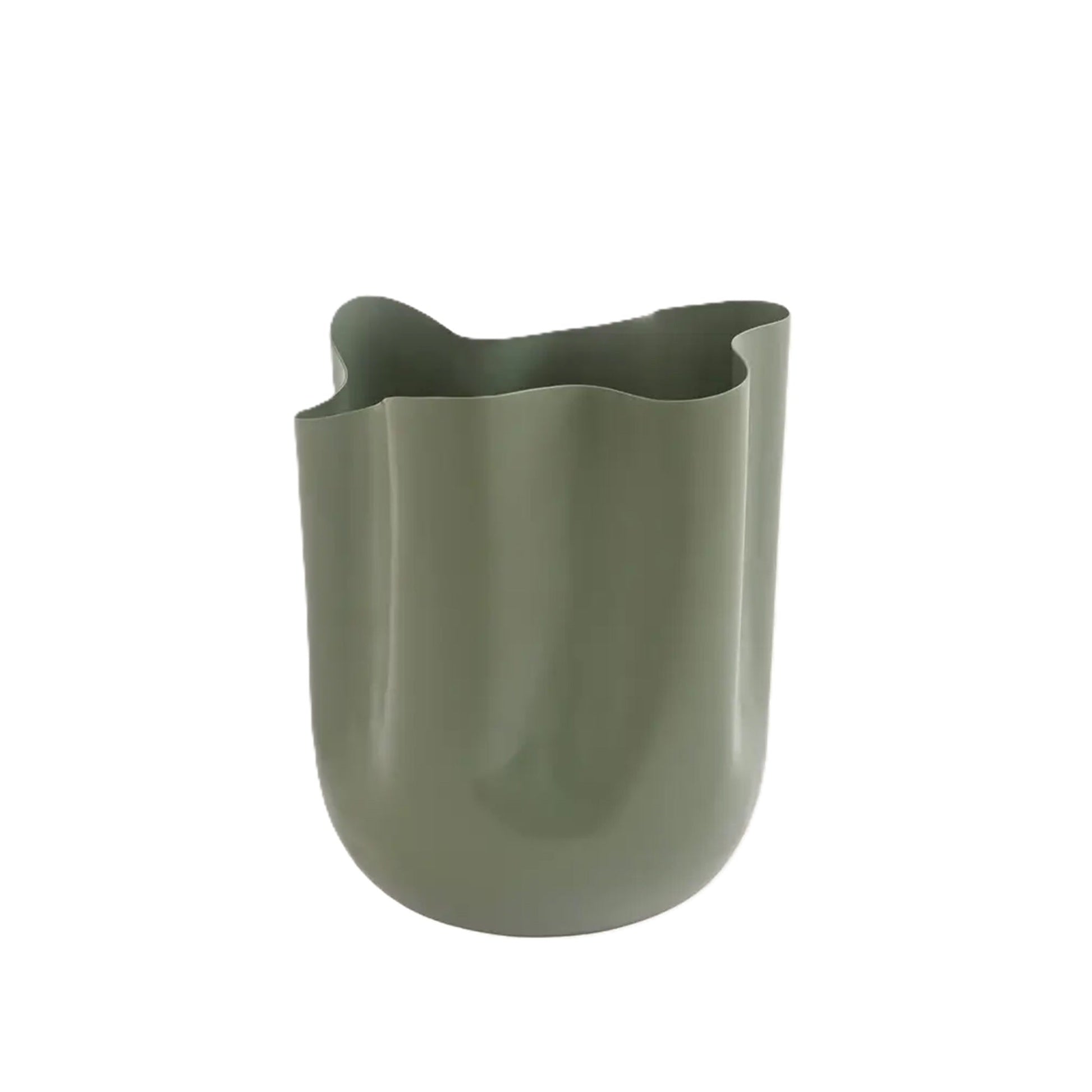 Modern Silver Aluminium Vase | Asymmetrical Sculptural Decor