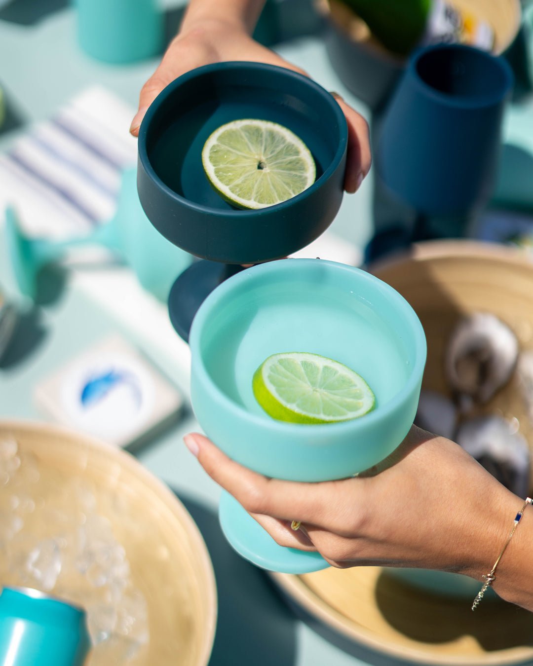 mist + ink | mecc | silicone unbreakable cocktail glasses