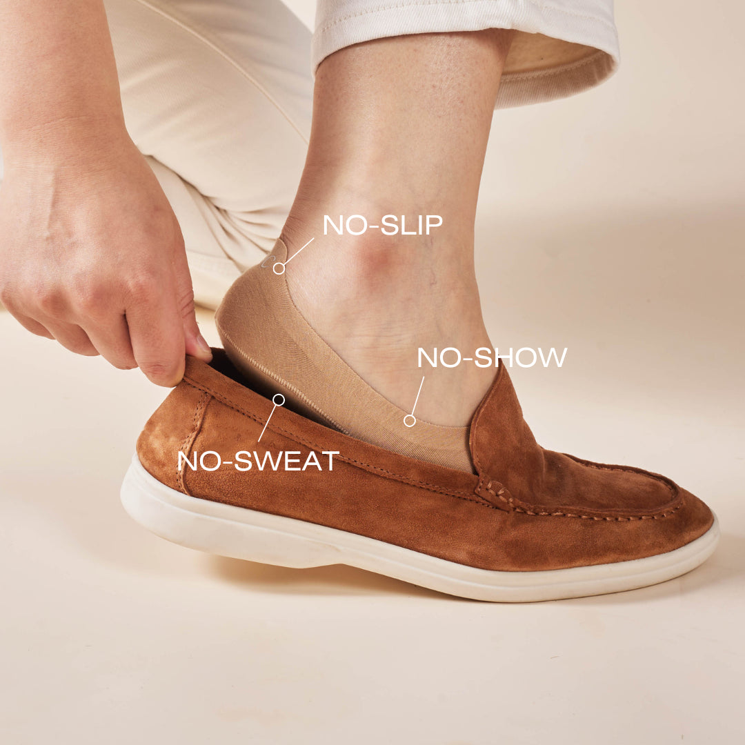 Unisex Cotton No Show Socks 10-Pack | Toffee Tan