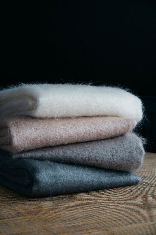 SALE Mohair Throw- Rouge