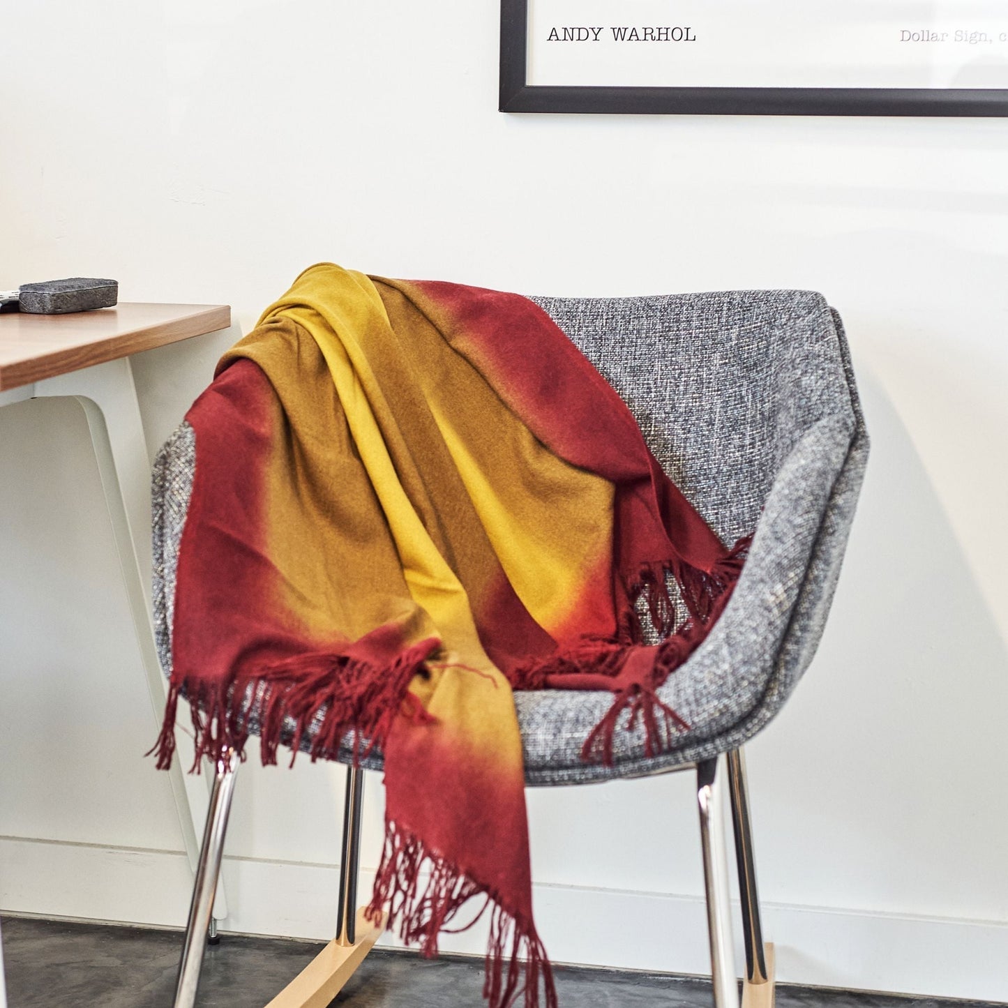 Marigold Merino Ombre Handloom Blanket Scarf