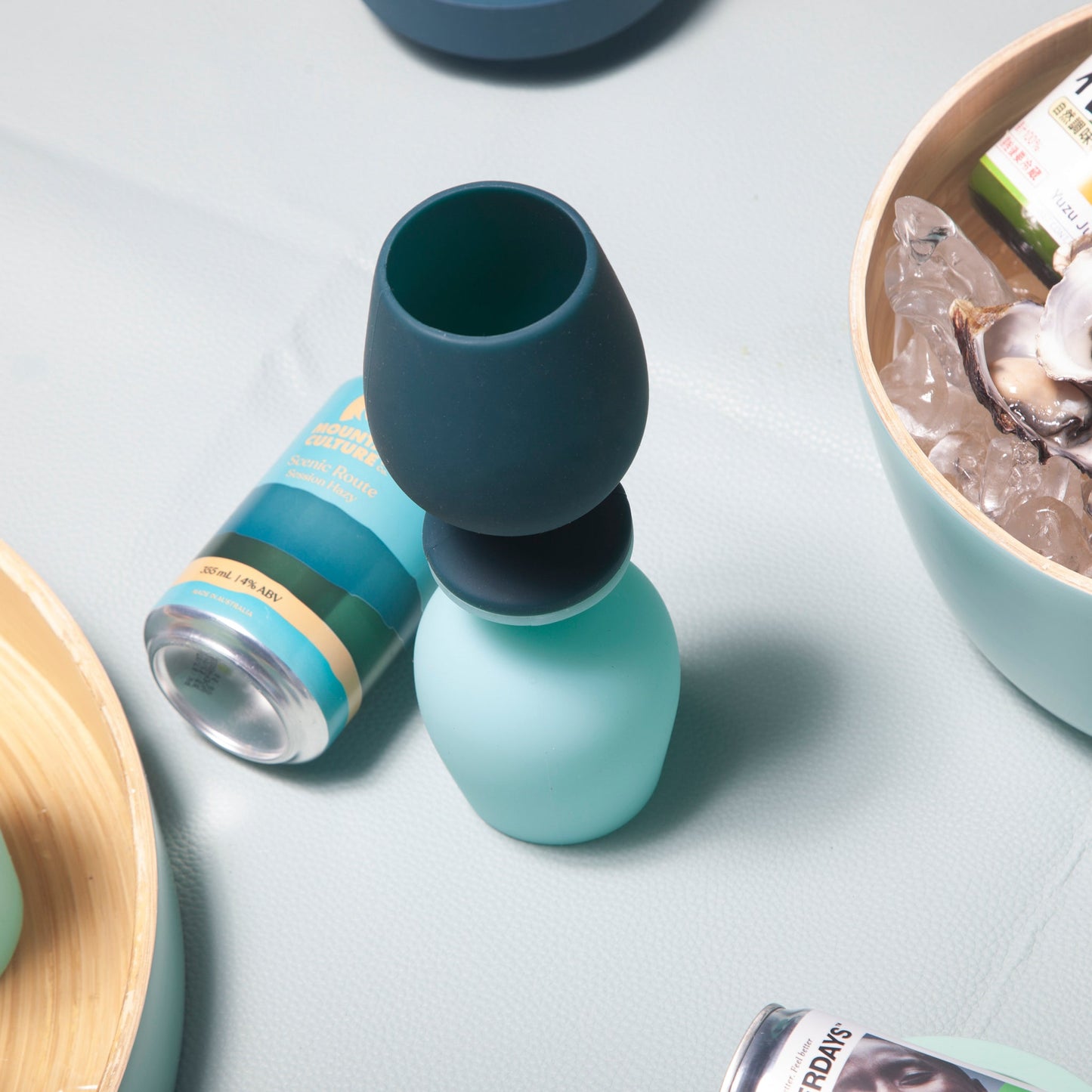 Mist + Ink | Stemm | Silicone Unbreakable Wine Glasses